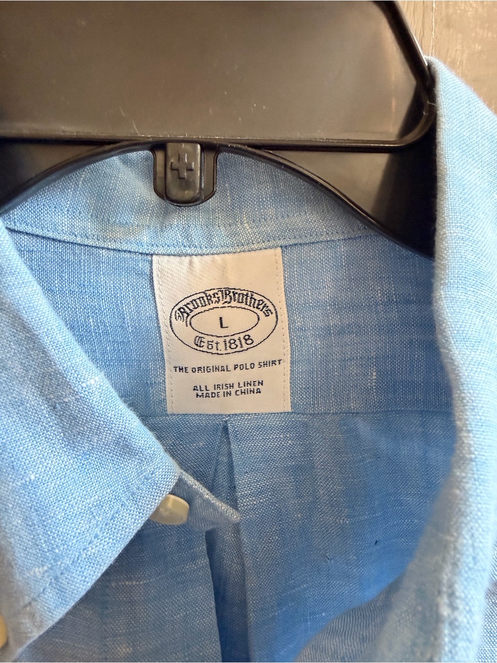 Brooks Brothers Light Blue Linen Button-down